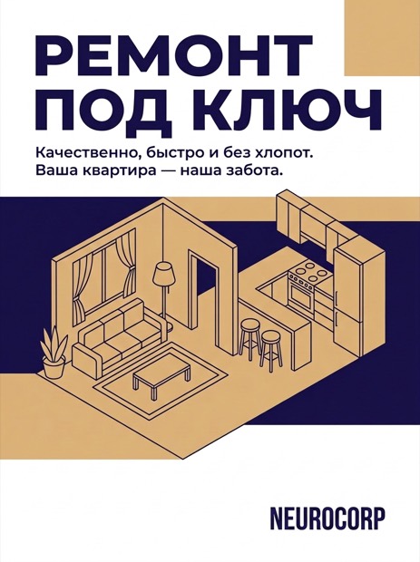 Флаер после правки: вместо телефона поставлен знак компании